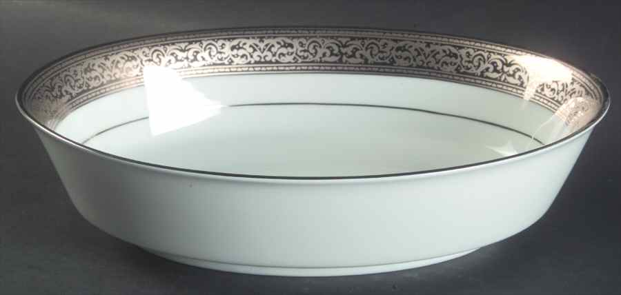 Magnificence Platinum 9" Oval Vegetable Bowl by Muirfield-1