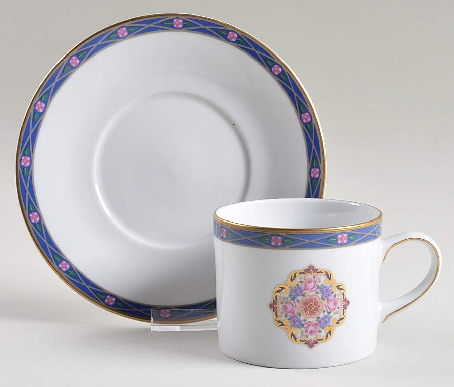 Medallion Flat Cup & Saucer Set by Muirfield-1