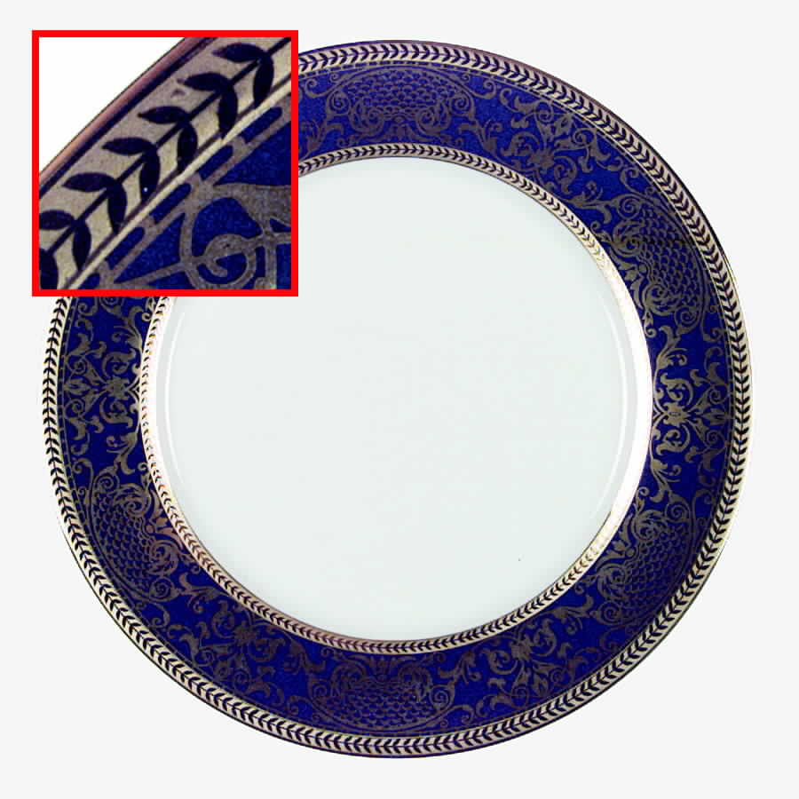 Pompadour Blue Dinner Plate by Muirfield-1