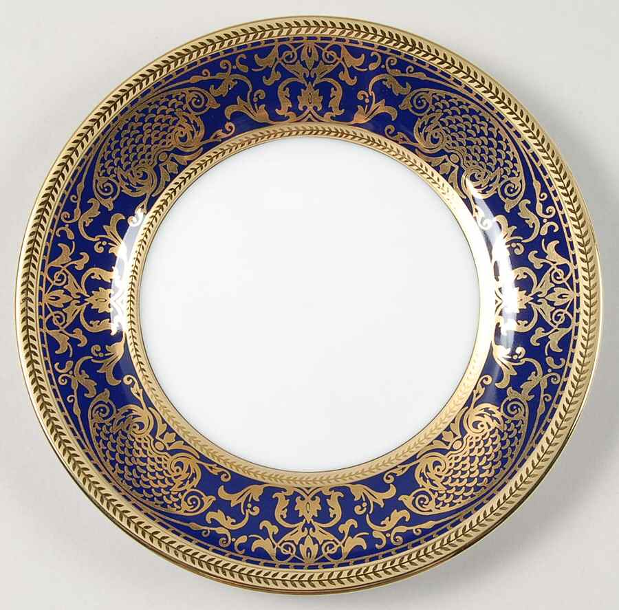 Pompadour Blue Bread & Butter Plate by Muirfield-1