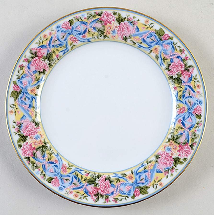 Ribbons & Pearls Salad Plate by Muirfield-1