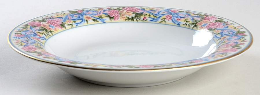 Ribbons & Pearls Large Rim Soup Bowl by Muirfield-1