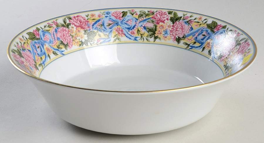 Ribbons & Pearls 9" Round Vegetable Bowl by Muirfield-1