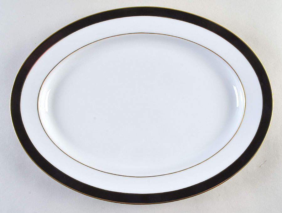 Royal Ebony 13" Oval Serving Platter by Muirfield-1