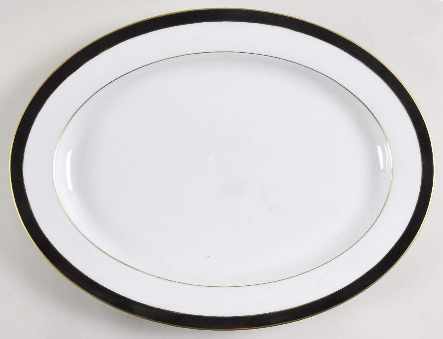 Royal Ebony 16" Oval Serving Platter by Muirfield-1