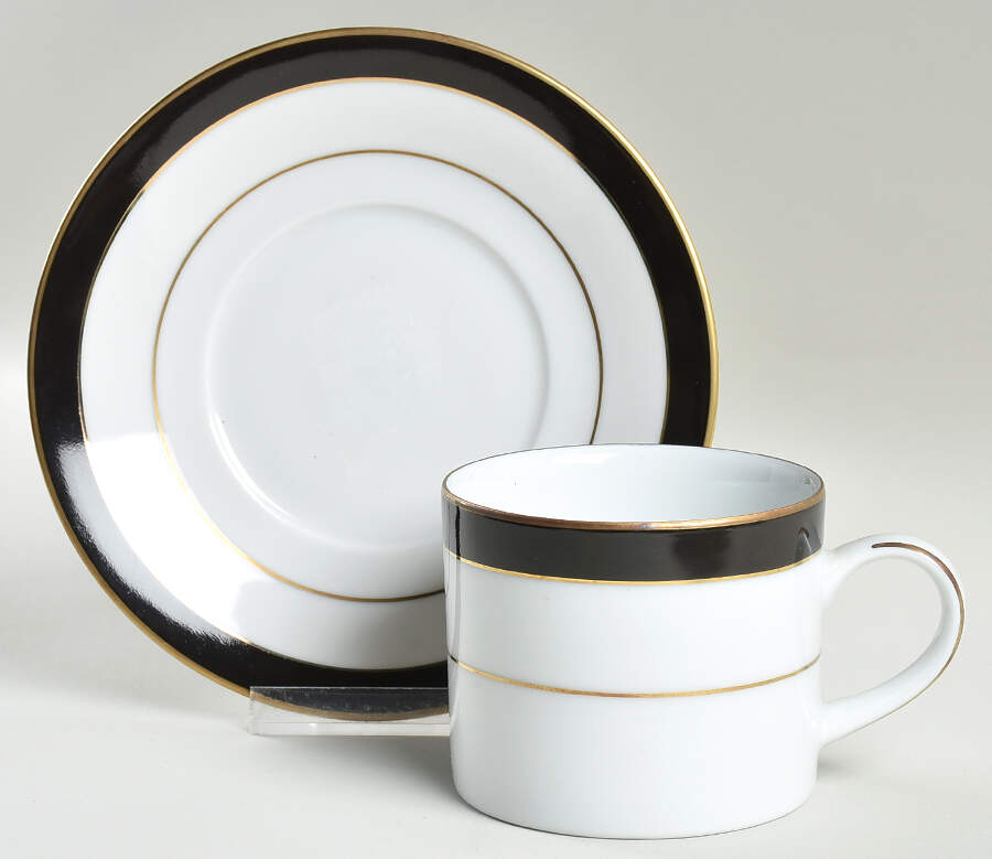 Royal Ebony Flat Cup & Saucer Set by Muirfield-1