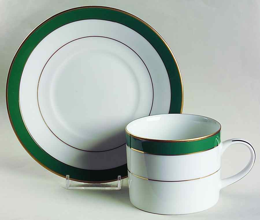 Royal Jade Flat Cup & Saucer Set by Muirfield-1