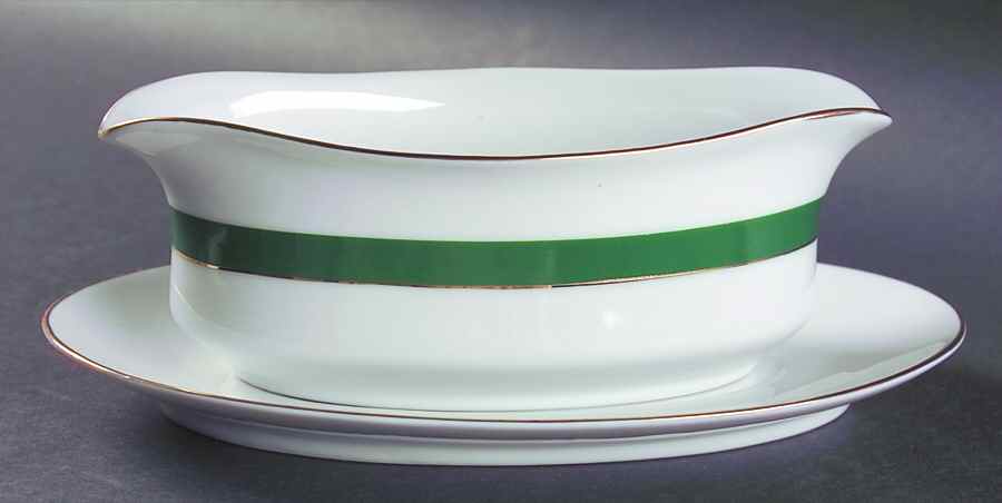 Royal Jade Gravy Boat & Underplate by Muirfield-1
