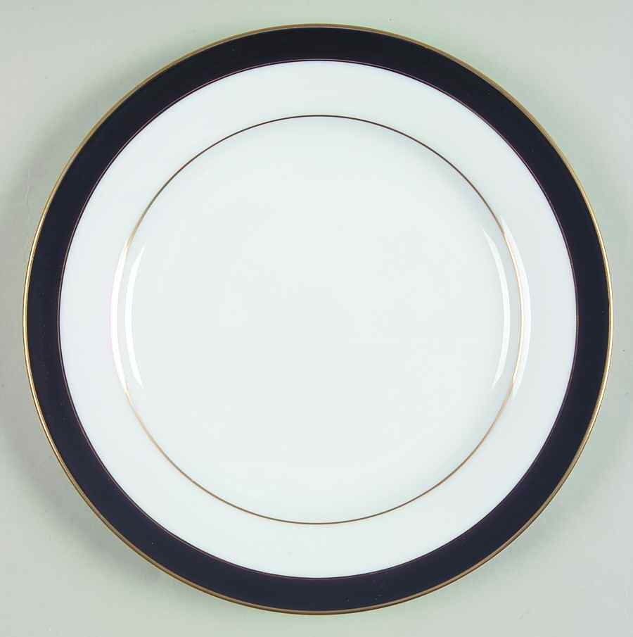 Royal Lapis (Navy Blue Band) Salad Plate by Muirfield-1