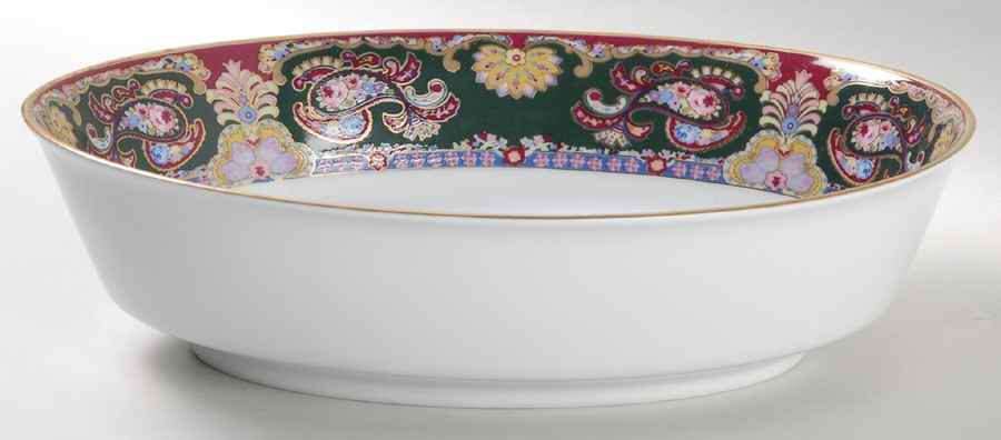 Royal Paisley 9" Oval Vegetable Bowl by Muirfield-1