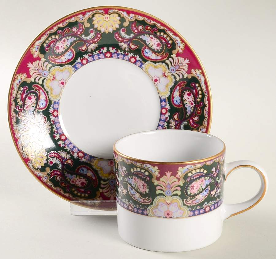 Royal Paisley Flat Cup & Saucer Set by Muirfield-1