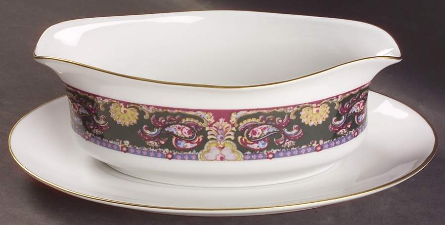 Royal Paisley Gravy Boat & Underplate by Muirfield-1