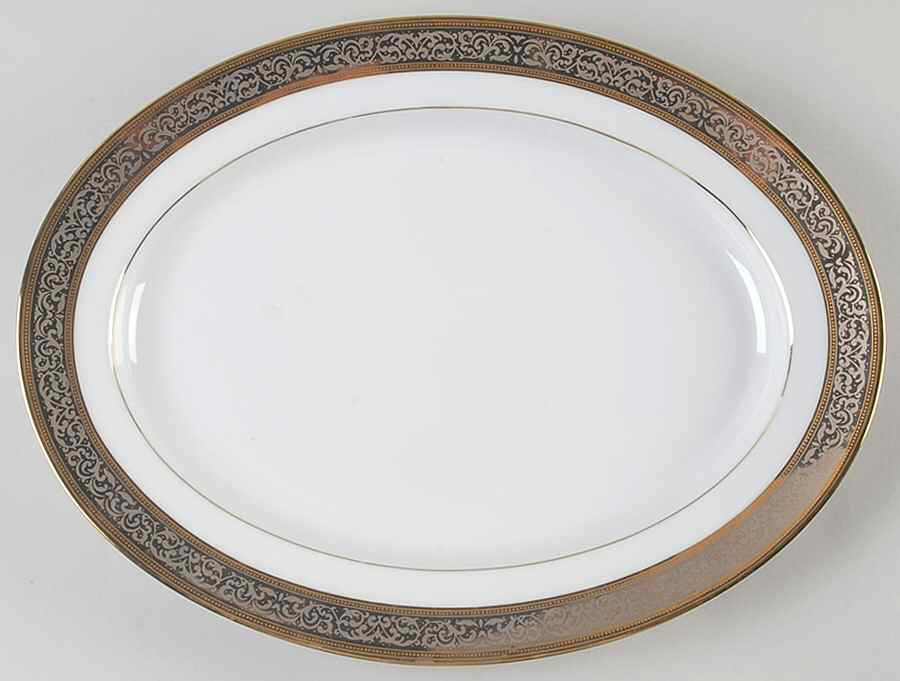 Victorian Lace 13" Oval Serving Platter by Muirfield-1
