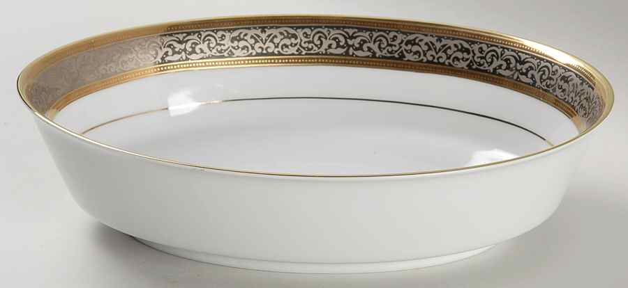 Victorian Lace 9" Oval Vegetable Bowl by Muirfield-1