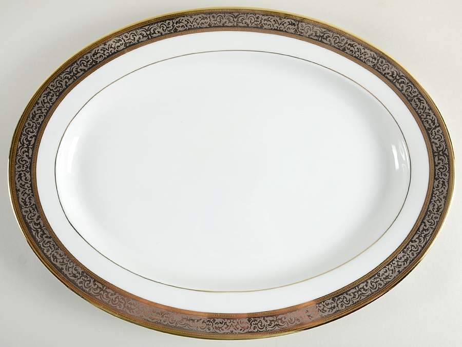 Victorian Lace 16" Oval Serving Platter by Muirfield-1