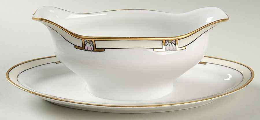 Diana Gravy Boat with Attached Underplate by Mutual Art Studios-1