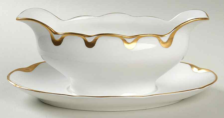 Veragold Gravy Boat with Attached Underplate by Mutual Art Studios-1