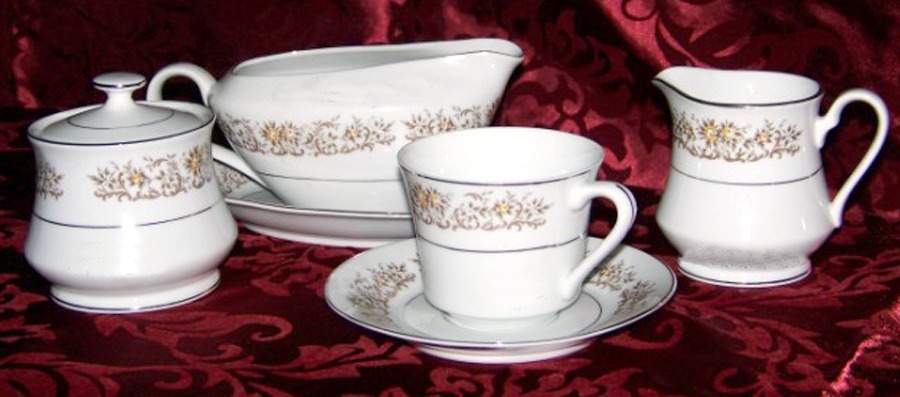 Essex Flat Cup & Saucer Set by Montgomery Ward-1