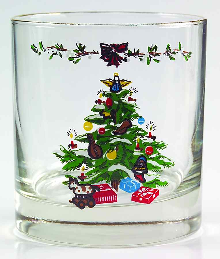 Holiday 8 Oz Glassware Double Old Fashioned by Montgomery Ward-1