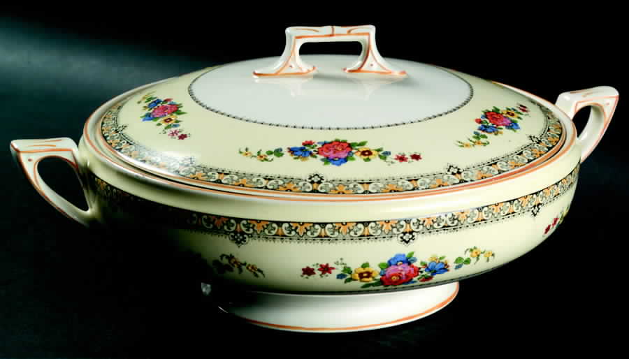 2372 2373 Round Covered Vegetable by Myott Staffordshire-1