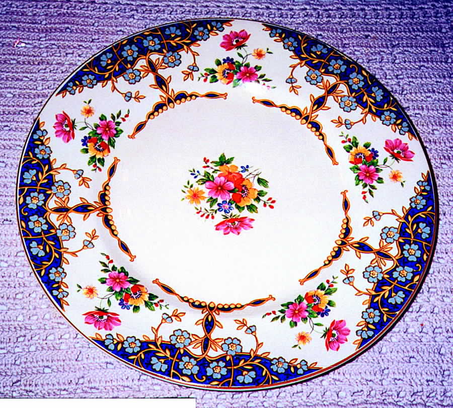 4653 (Blue) Dinner Plate by Myott Staffordshire-1