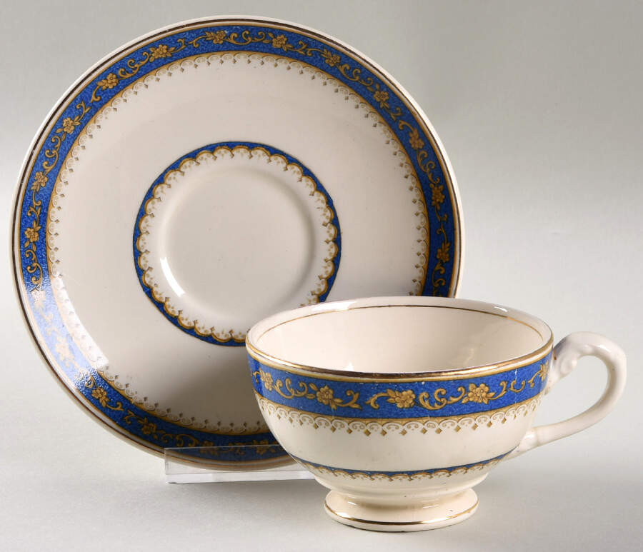 5681 Footed Cup & Saucer Set by Myott Staffordshire-1