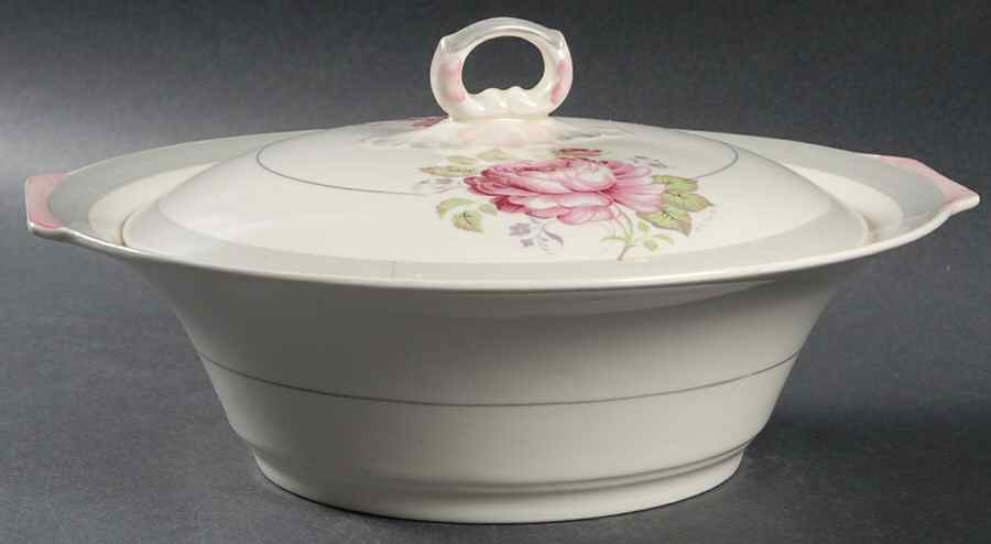 Admiration Round Covered Vegetable by Myott Staffordshire-1