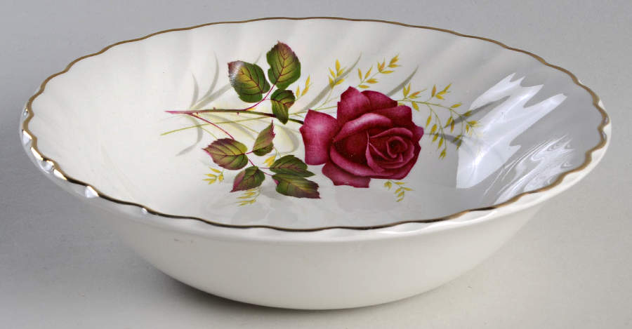 Anniversary Rose Coupe Cereal Bowl by Myott Staffordshire-1
