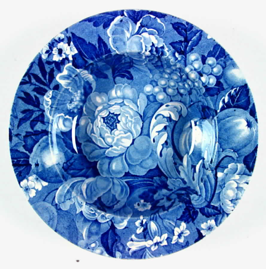 Appletime Blue Rim Soup Bowl by Myott Staffordshire-1