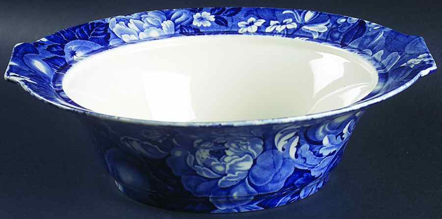 Appletime Blue Round Vegetable No Lid by Myott Staffordshire-1