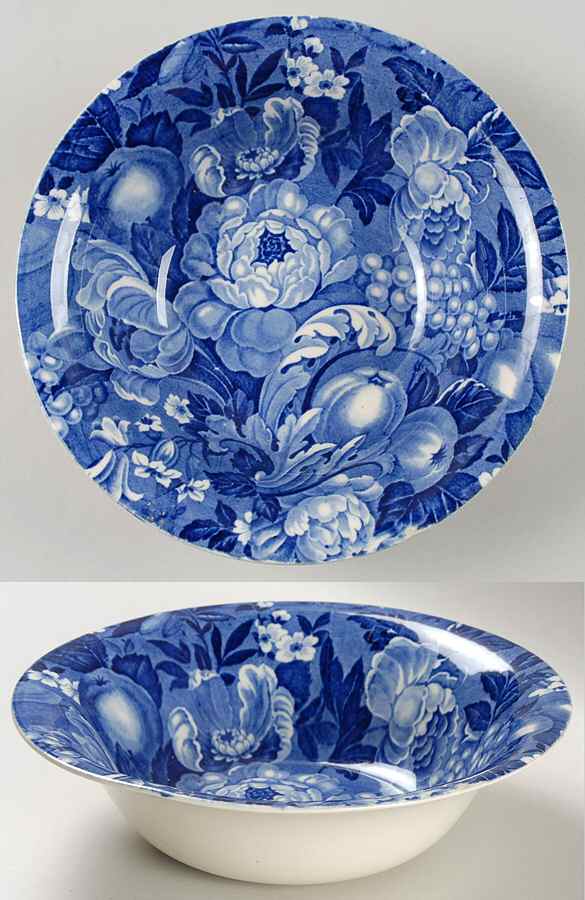 Appletime Blue 8" Round Vegetable Bowl by Myott Staffordshire-1