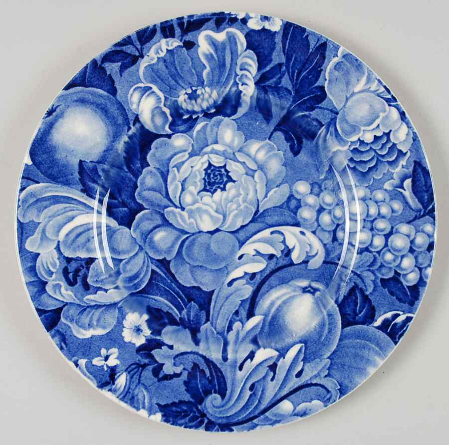 Appletime Blue Salad Plate by Myott Staffordshire-1