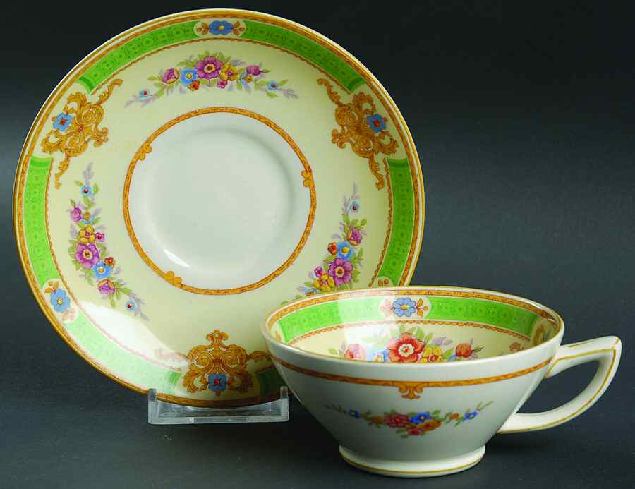 The Arlington Footed Cup & Saucer Set by Myott Staffordshire-1