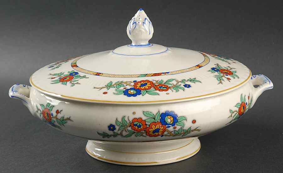 Bagdad Round Covered Vegetable by Myott Staffordshire-1