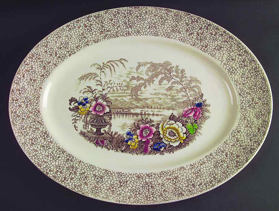 Banff 16" Oval Serving Platter by Myott Staffordshire-1