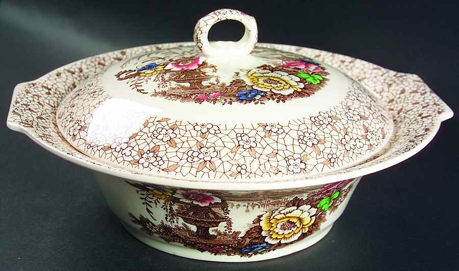 Banff Round Covered Vegetable by Myott Staffordshire-1