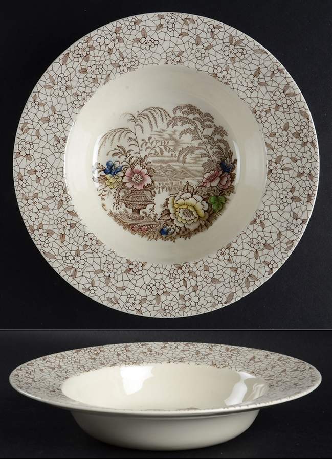 Banff Rim Soup Bowl by Myott Staffordshire-1