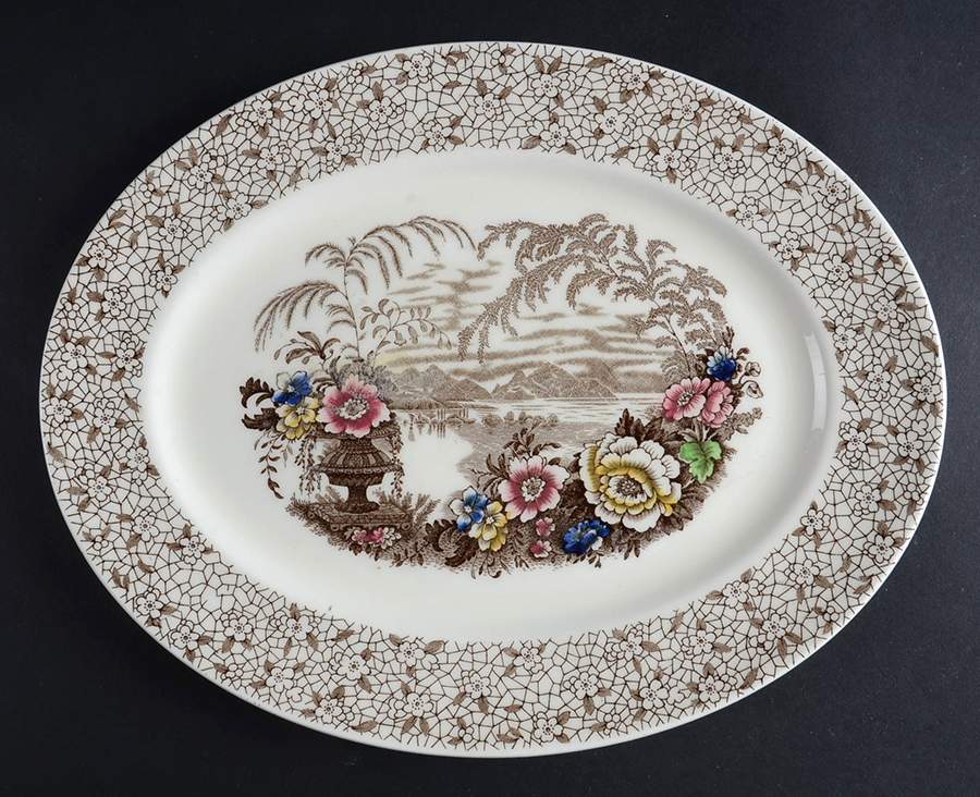 Banff 12" Oval Serving Platter by Myott Staffordshire-1