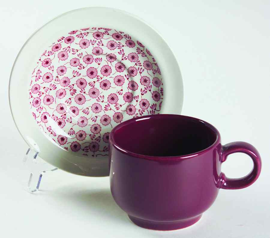 Bayberry Flat Cup & Saucer Set by Myott Staffordshire-1