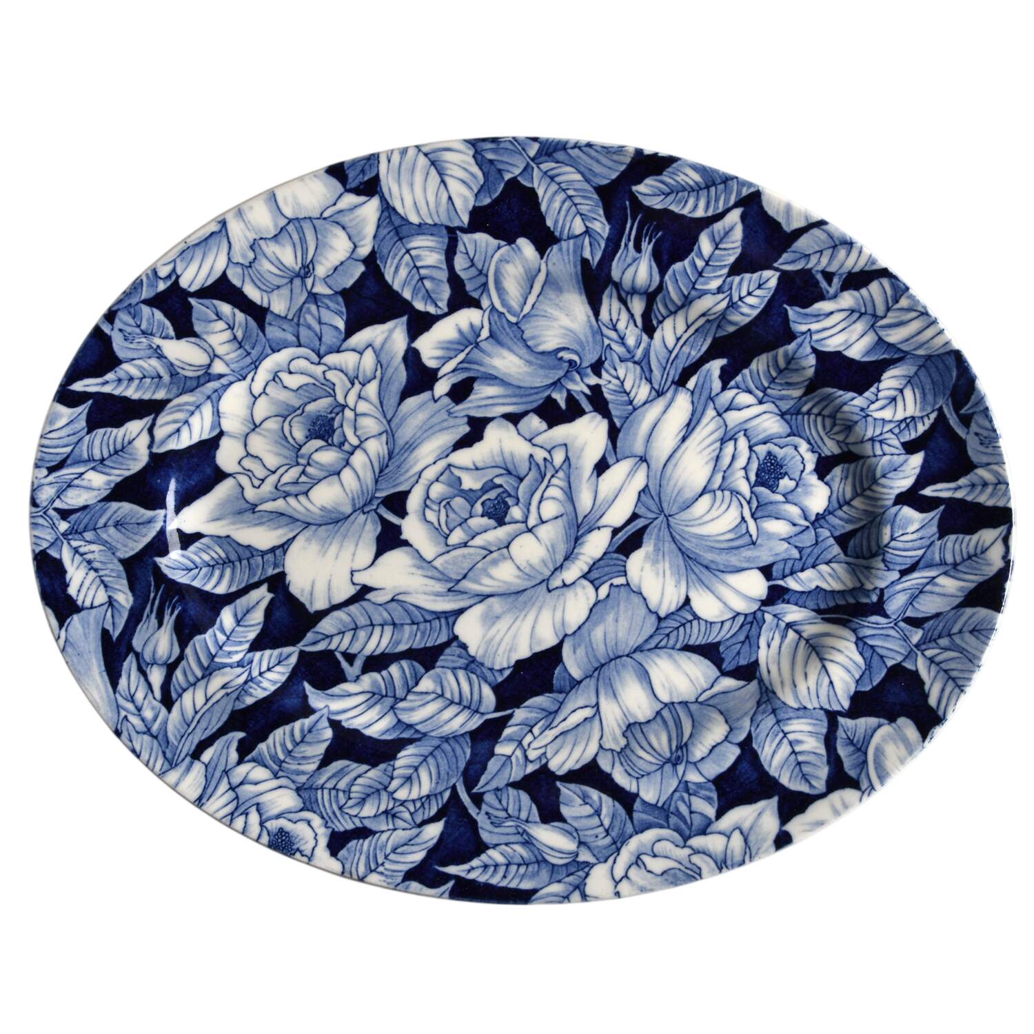 Bermuda Blue 11" Oval Serving Platter by Myott Staffordshire-1