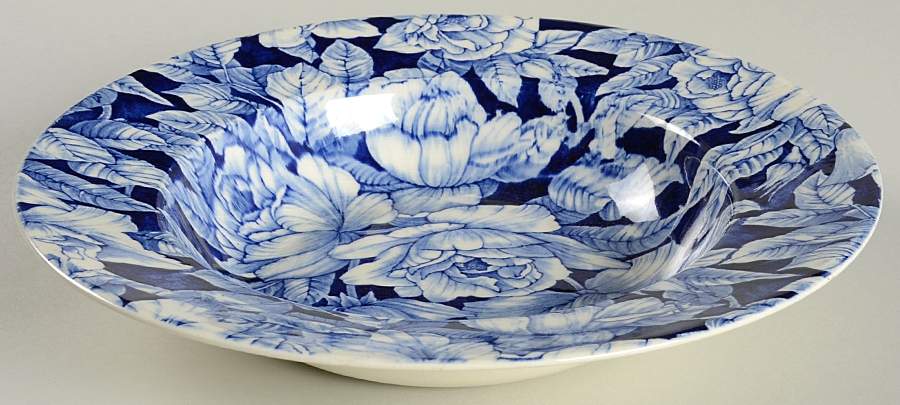 Bermuda Blue Large Rim Soup Bowl by Myott Staffordshire-1
