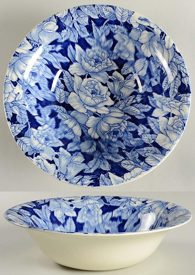 Bermuda Blue 11" Round Vegetable Bowl by Myott Staffordshire-1