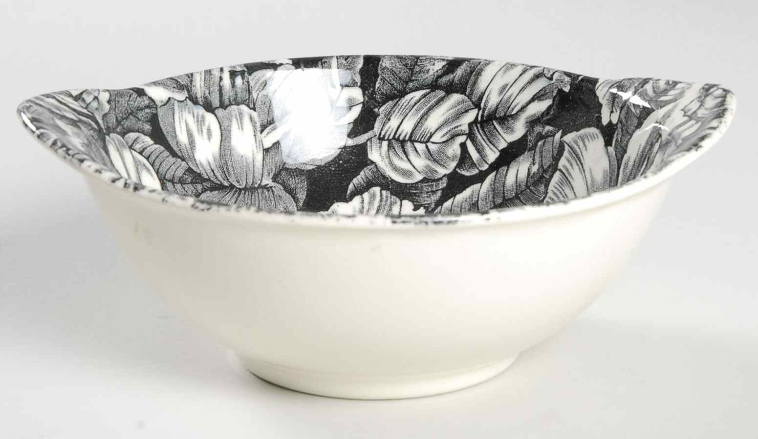 Bermuda Black Lugged Cereal Bowl by Myott Staffordshire-1
