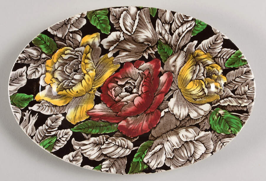 Bermuda Brown Multicolor Underplate for Gravy Boat by Myott Staffordshire-1