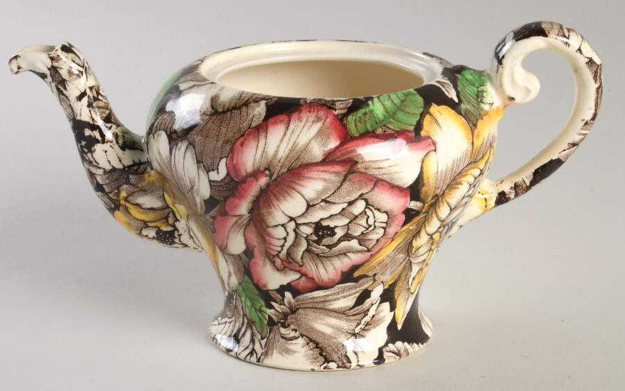 Bermuda Brown Multicolor Mini Teapot No Lid by Myott Staffordshire-1