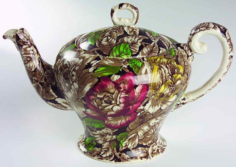 Bermuda Brown Multicolor Teapot & Lid by Myott Staffordshire-1