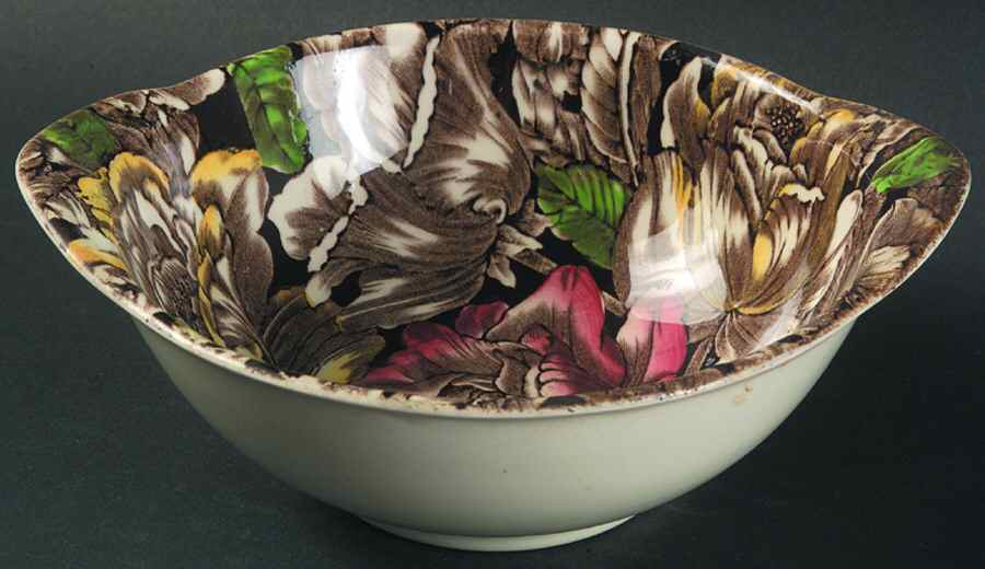 Bermuda Brown Multicolor Lugged Cereal Bowl by Myott Staffordshire-1