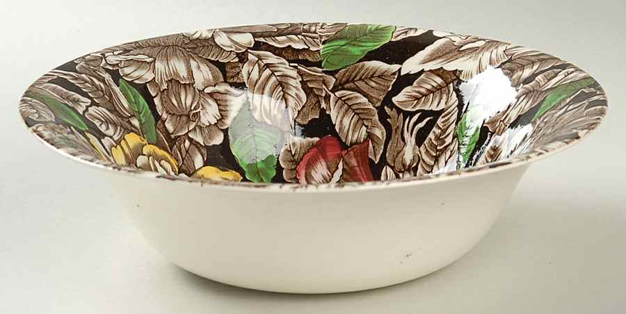 Bermuda Brown Multicolor 8" Round Vegetable Bowl by Myott Staffordshire-1