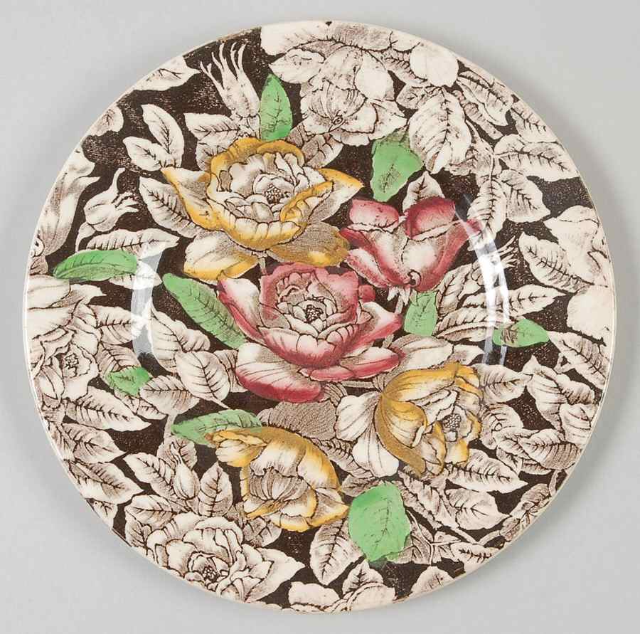 Bermuda Brown Multicolor Bread & Butter Plate by Myott Staffordshire-1