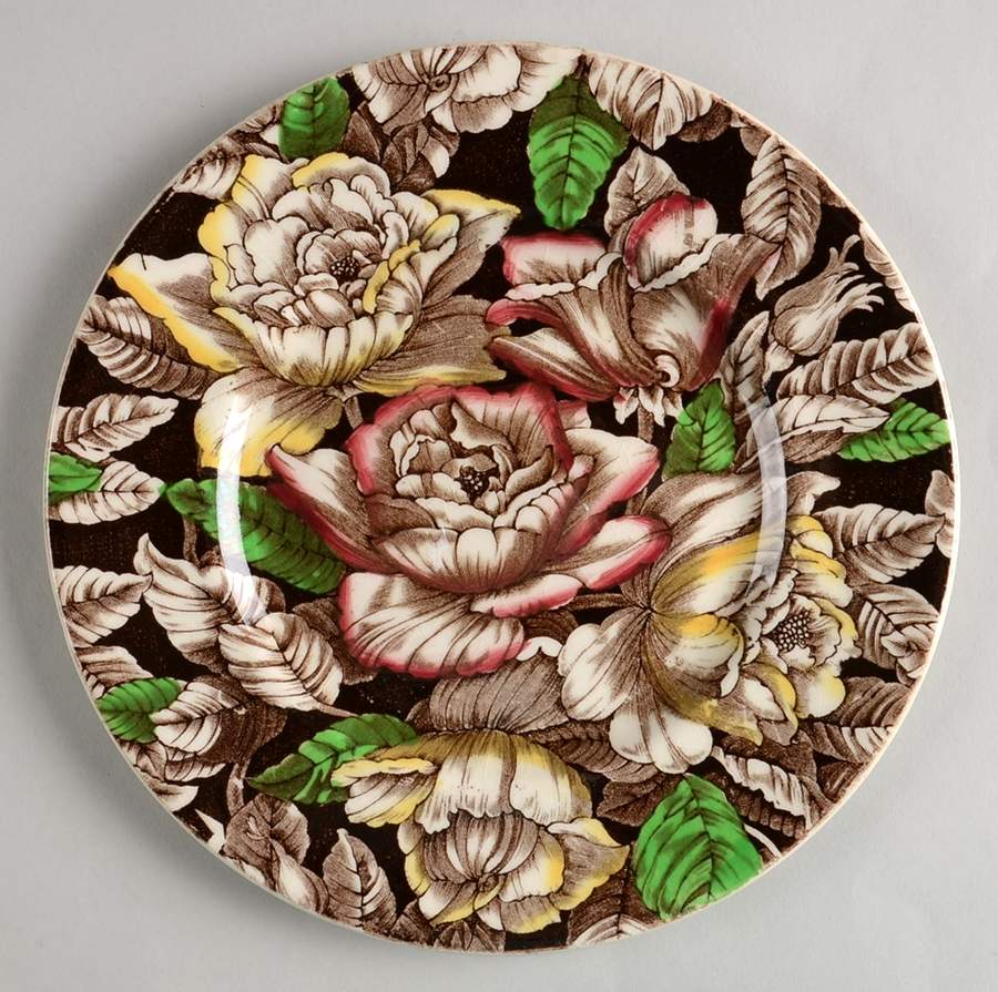 Bermuda Brown Multicolor Salad Plate by Myott Staffordshire-1